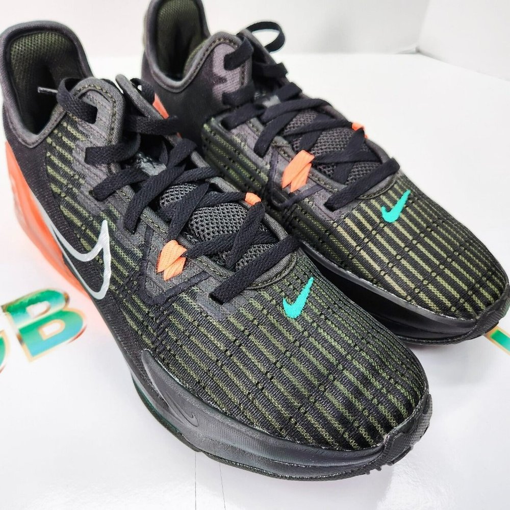 Nike Lebron Witness 6 Men's Shoes Black Sequoia Silver Basketball CZ4052-001 - Picture 2 of 7